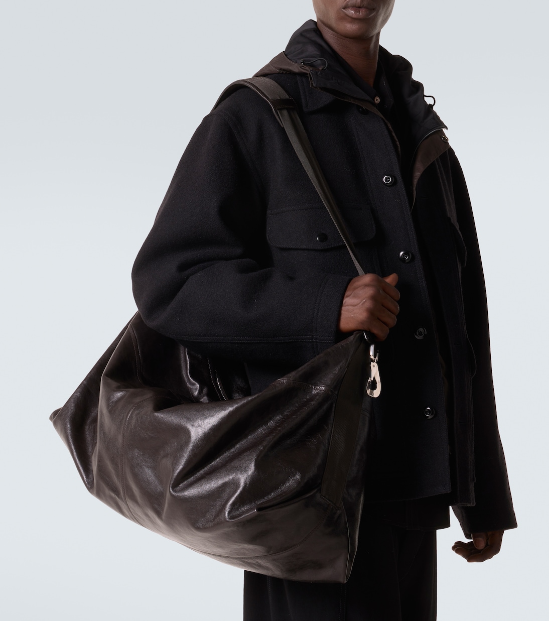 Berlingot 72H leather duffel bag | Lemaire