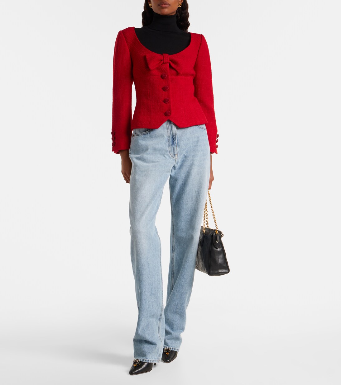 Mid-rise wide-leg jeans | Valentino