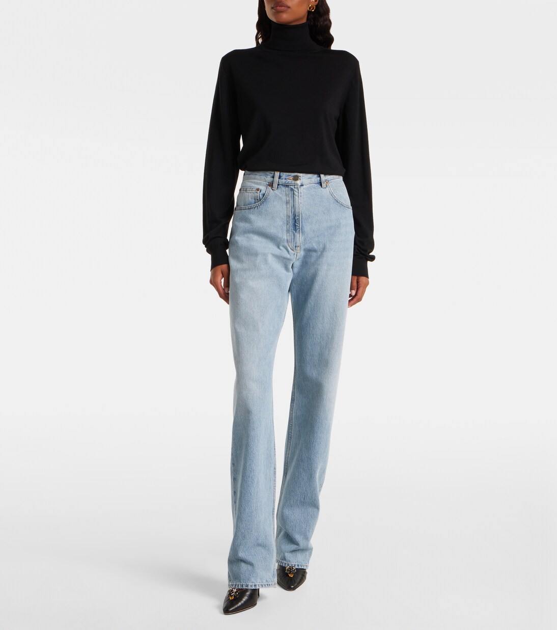 Mid-rise wide-leg jeans | Valentino