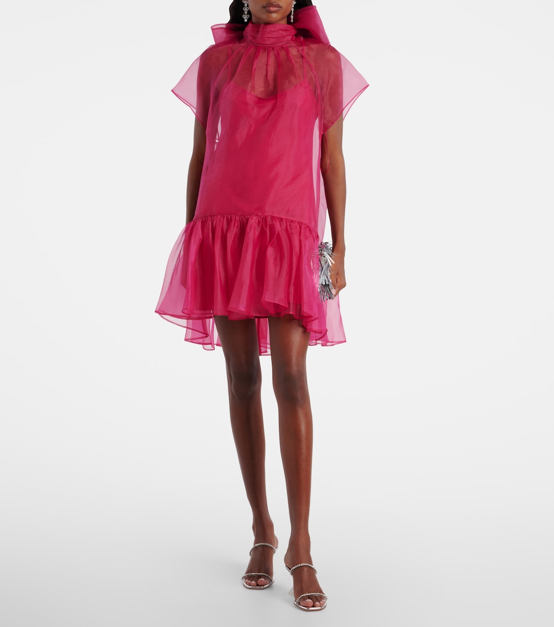 Beaux bow-detail organza minidress | Simkhai