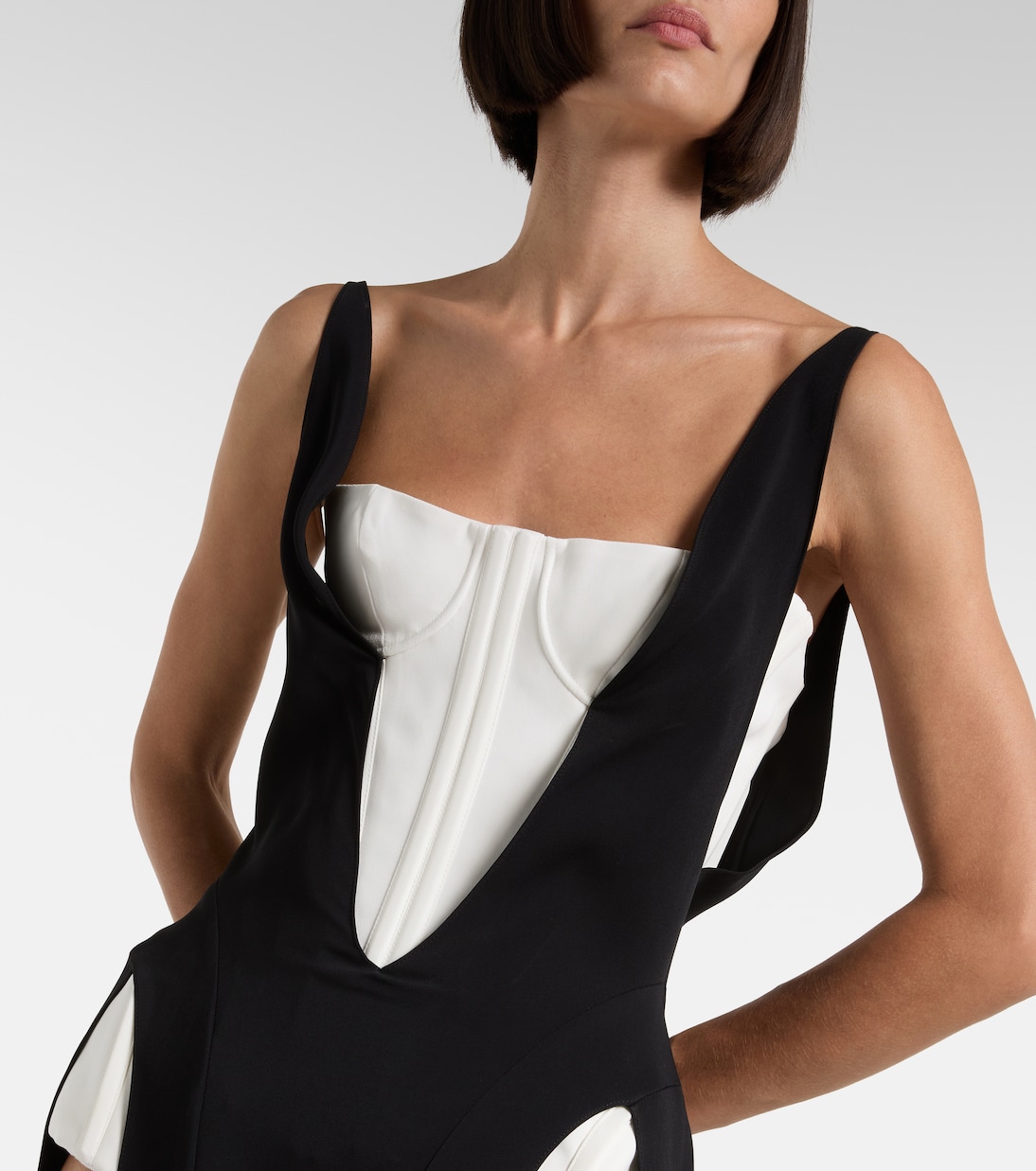re/edit crêpe corset gown | Mugler