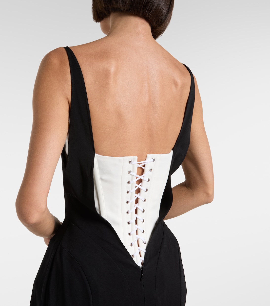 re/edit crêpe corset gown | Mugler
