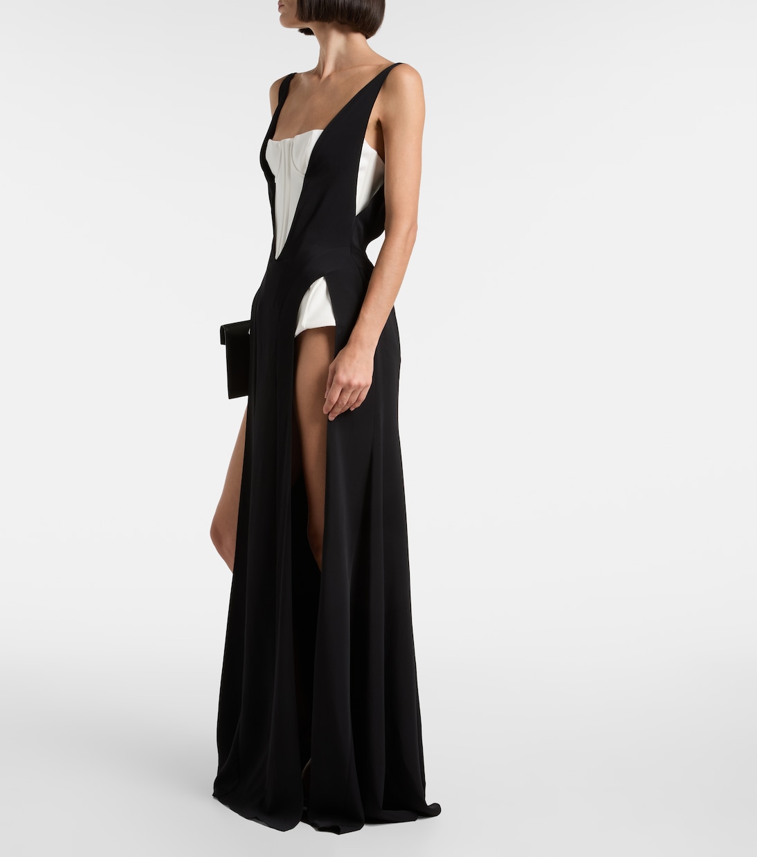re/edit crêpe corset gown | Mugler