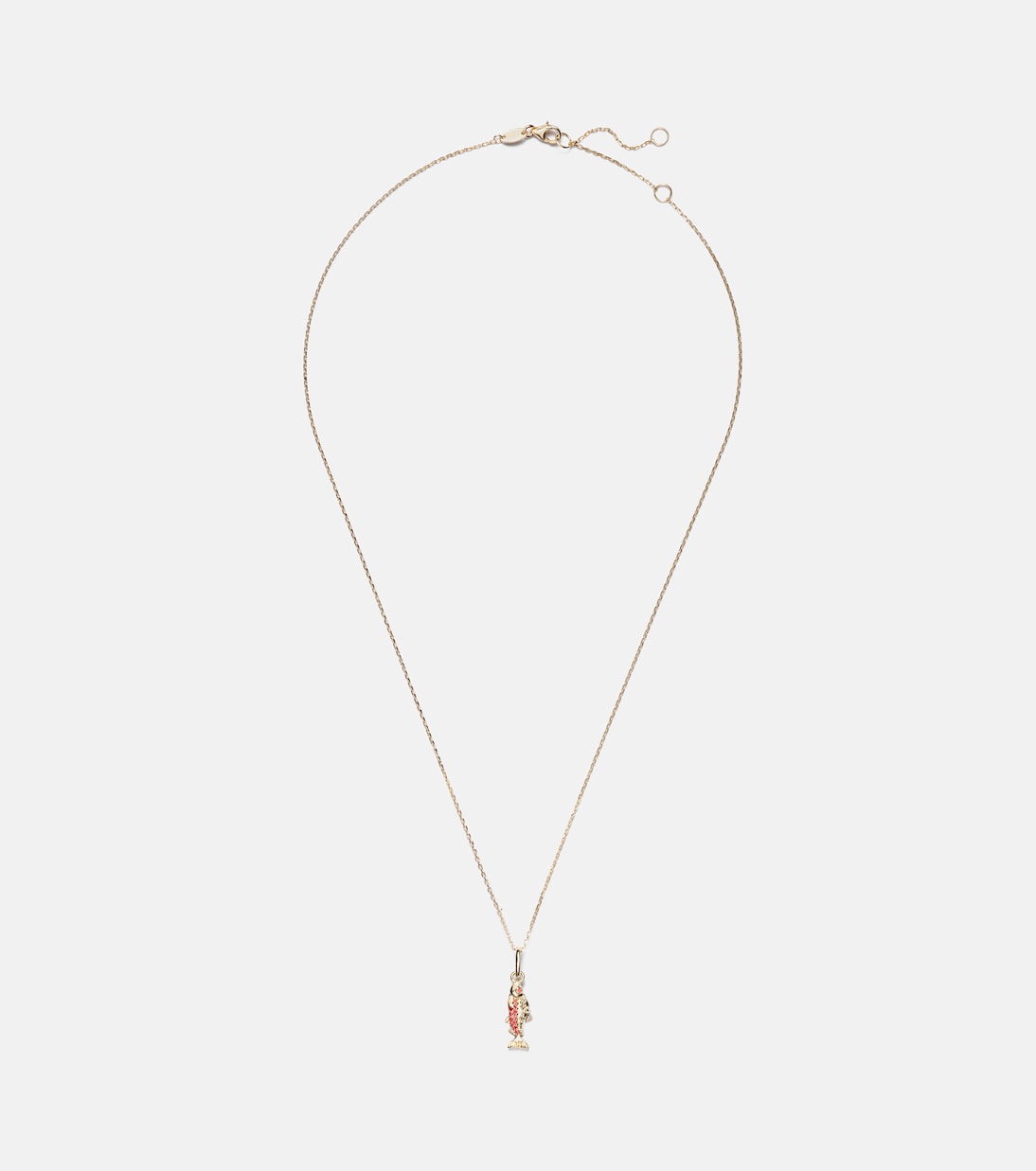 14kt gold pendant necklace with orange sapphires | Stone and Strand