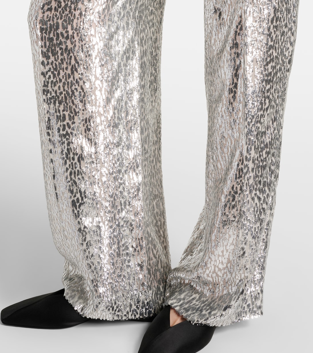 Pantalon ample en fil coupé lamé | Stella McCartney
