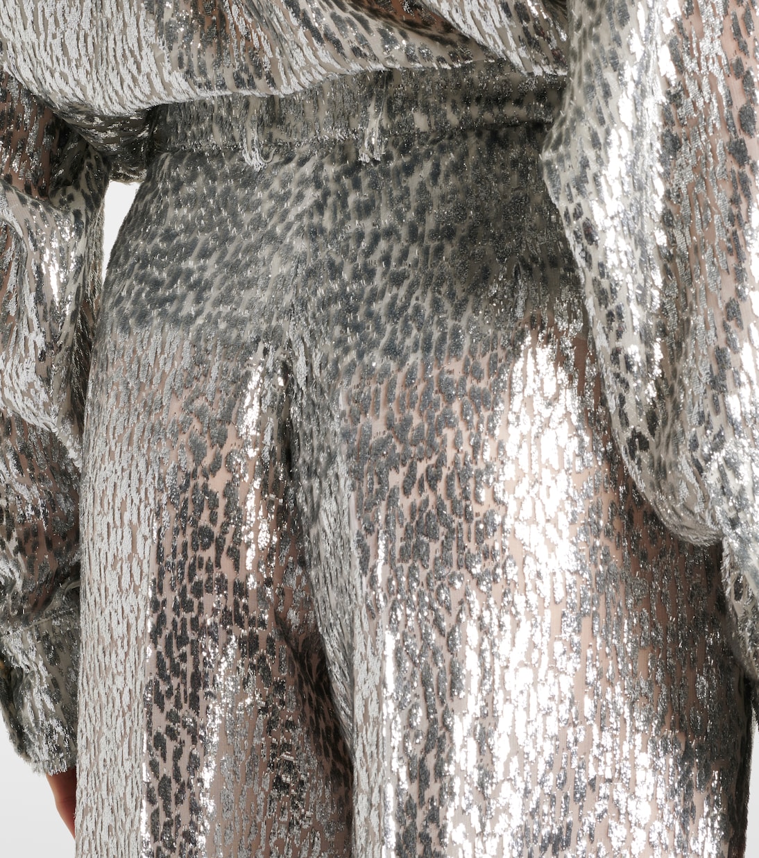 Pantalon ample en fil coupé lamé | Stella McCartney