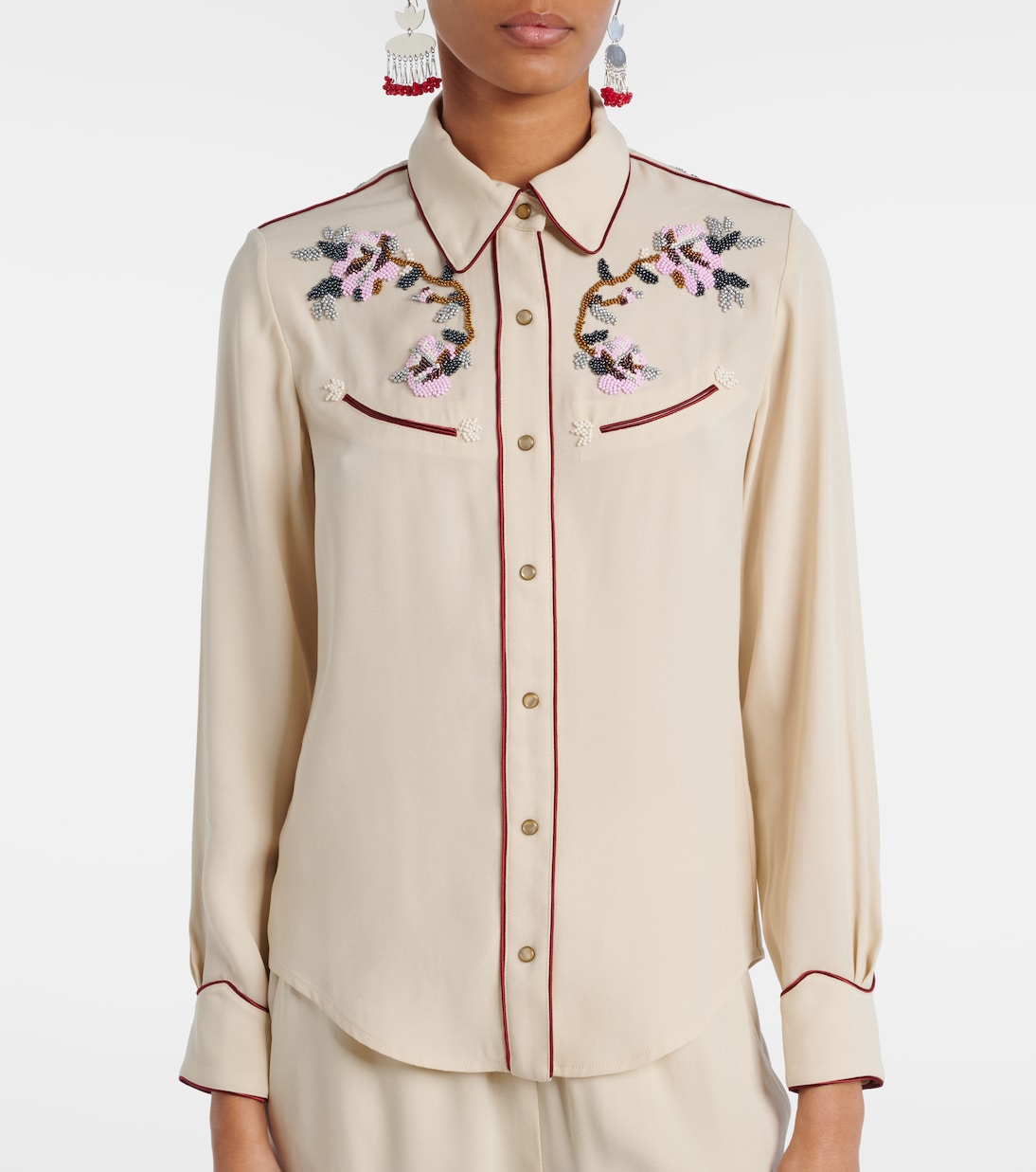 Yzea beaded cady shirt | Isabel Marant