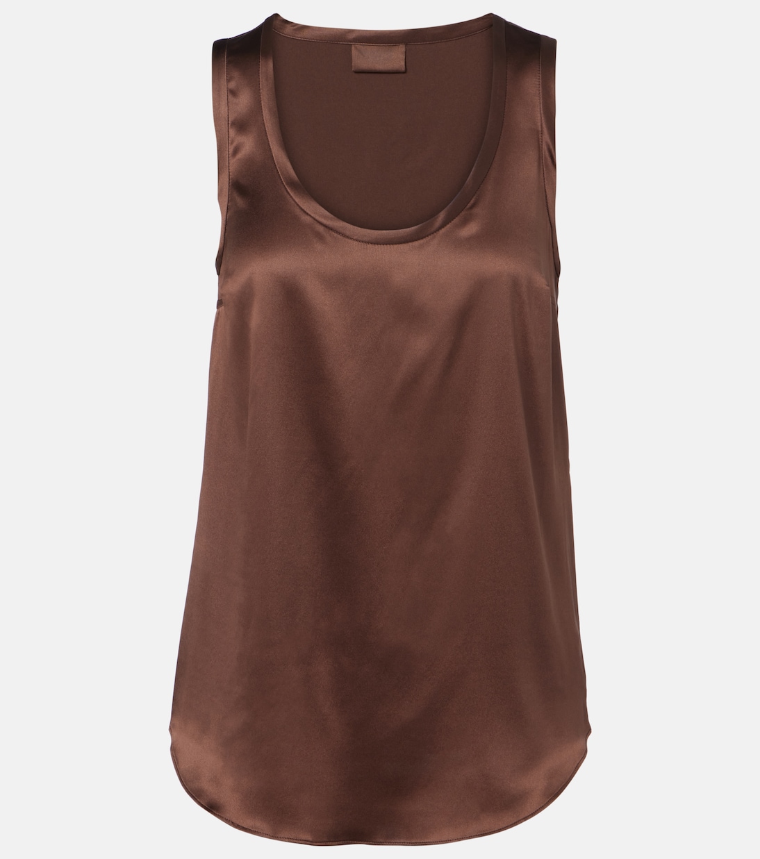 Silk-blend satin tank top | Brunello Cucinelli