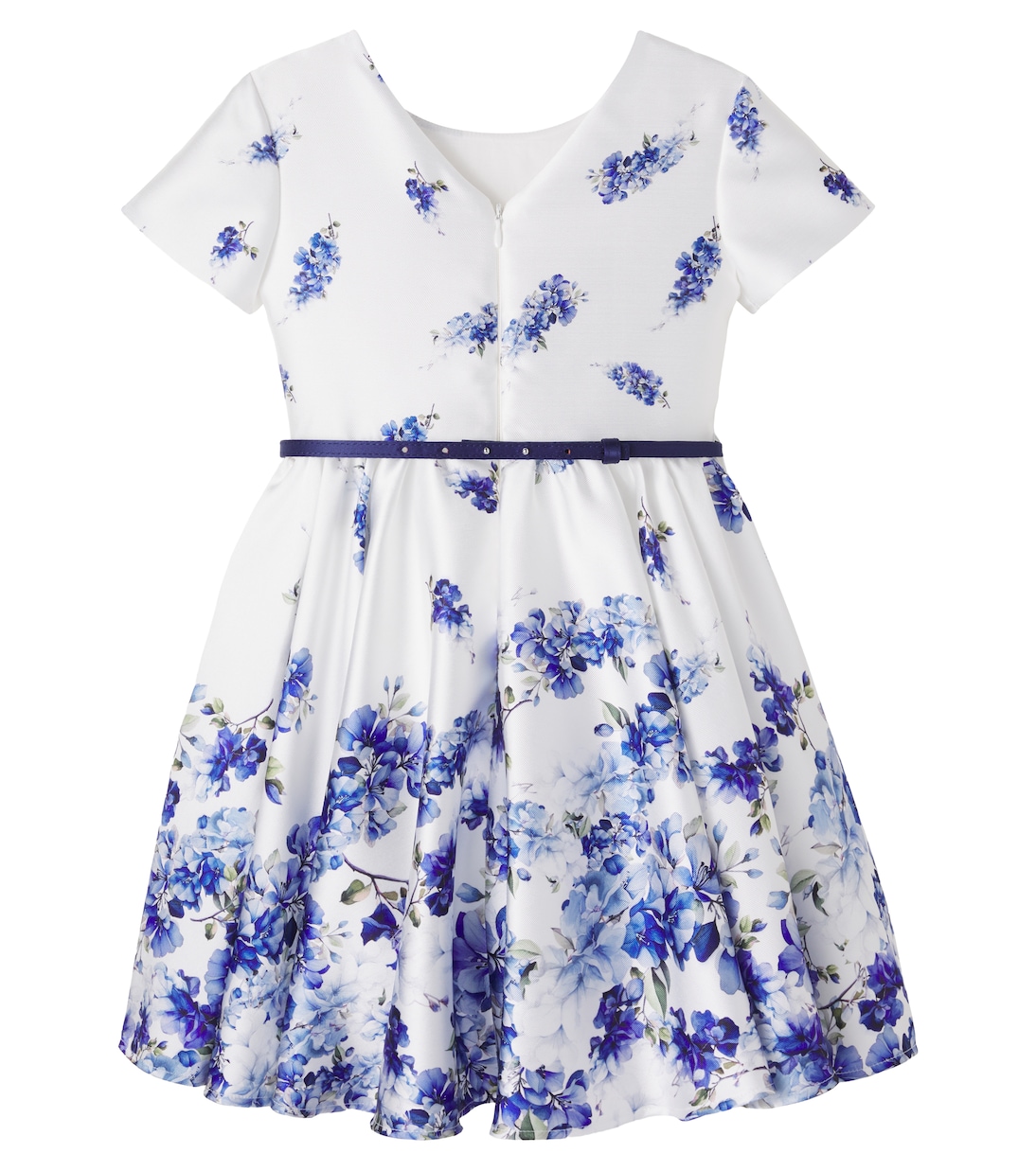 Bow-detail floral crêpe dress | Monnalisa