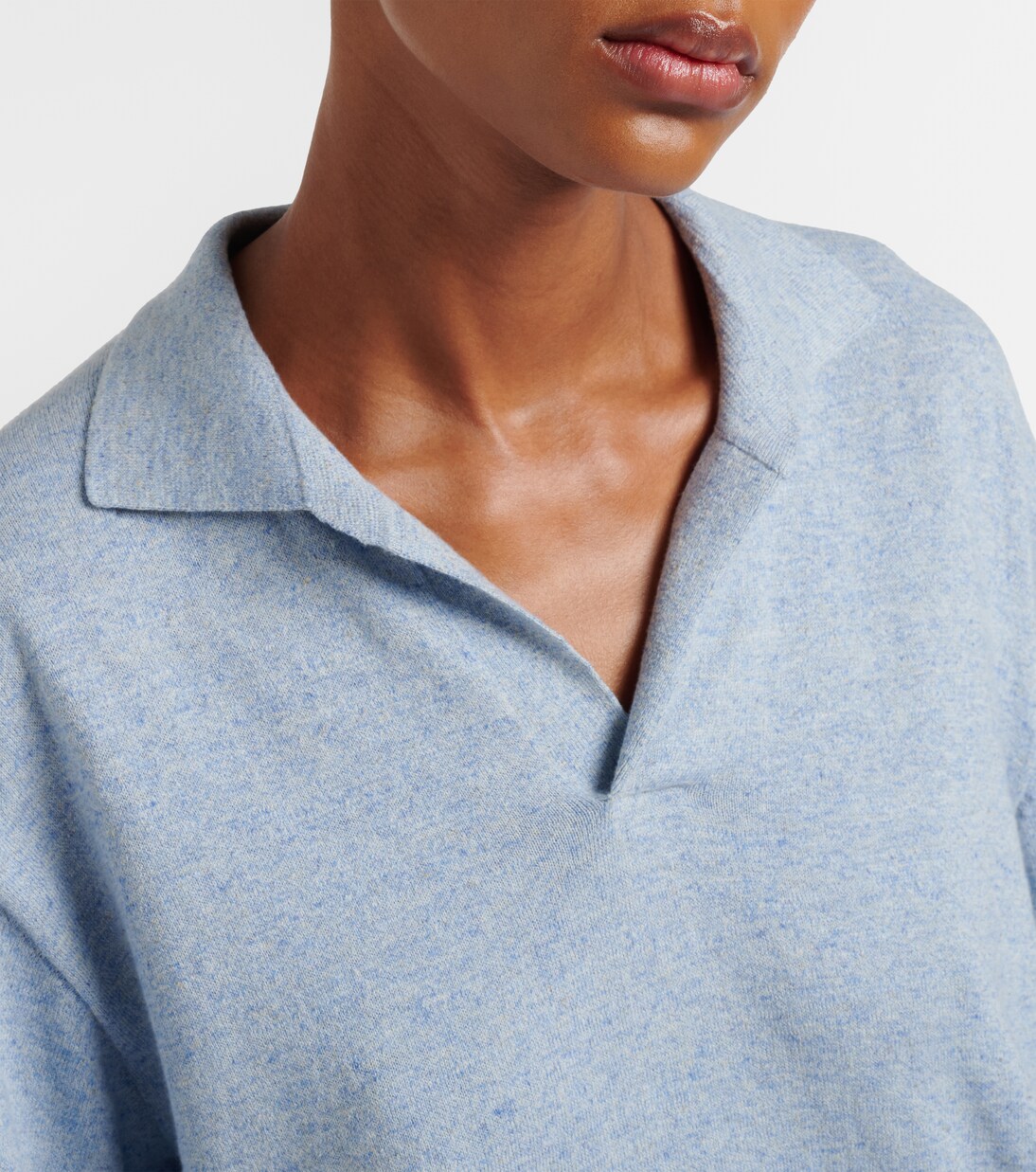 Niosa cotton and linen polo sweater | The Row