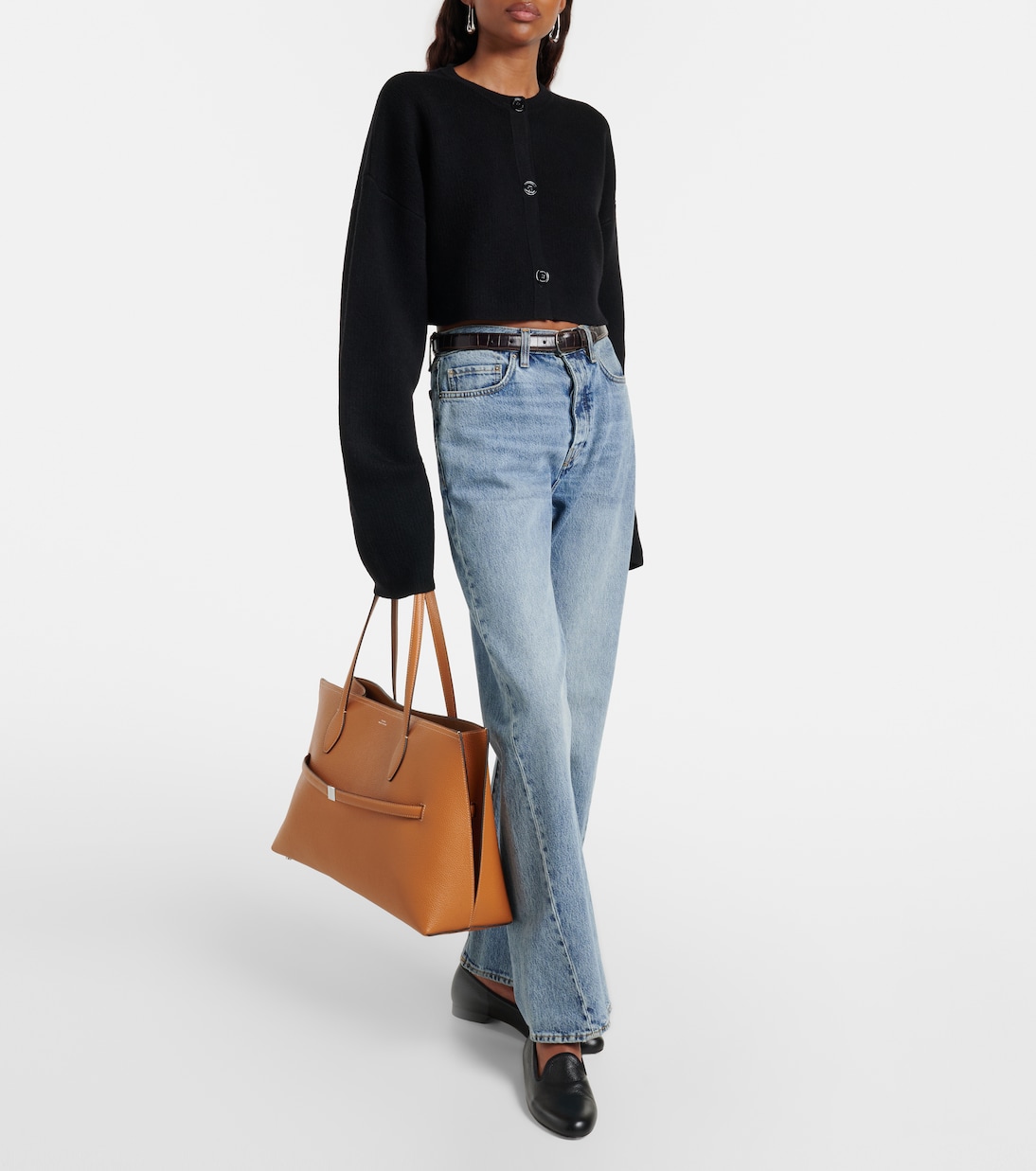 Cropped wool-blend cardigan | Toteme