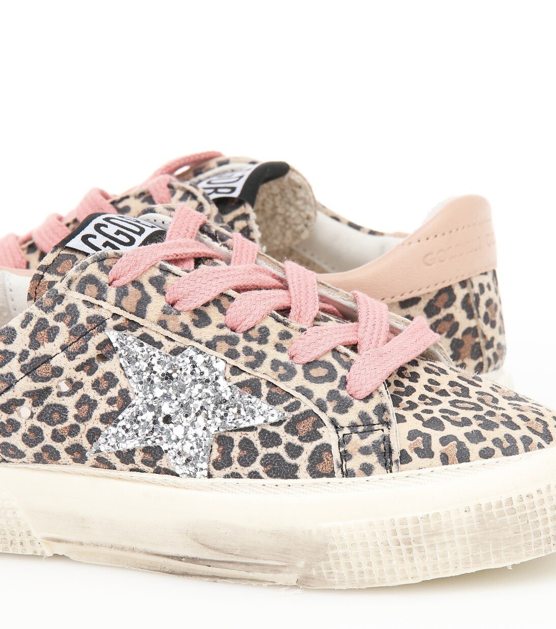 May leopard-print leather sneakers | Golden Goose Kids
