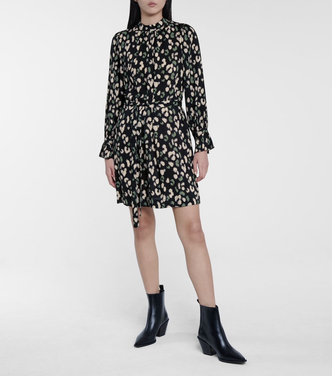Gertrude leopard-print minidress | Velvet