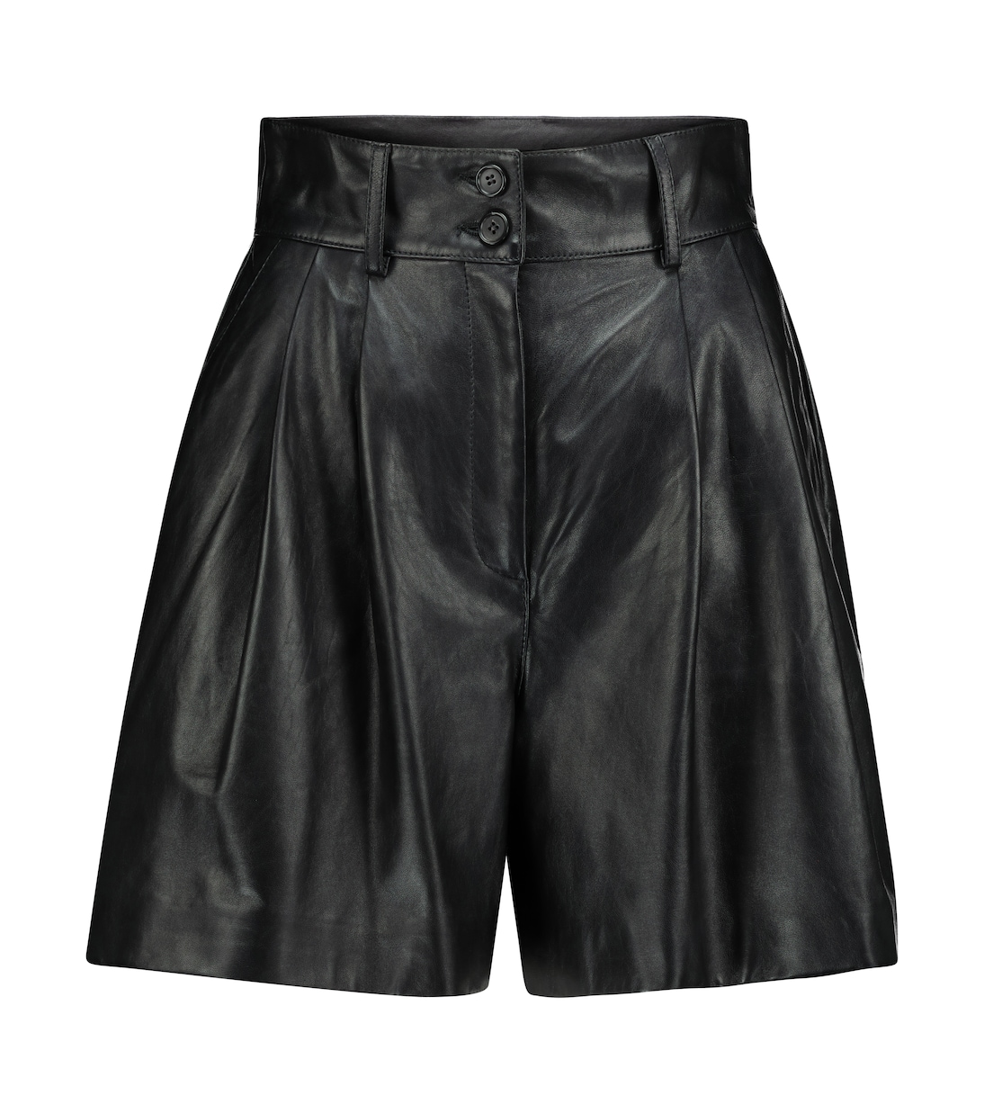 High-rise leather shorts | Dolce&Gabbana
