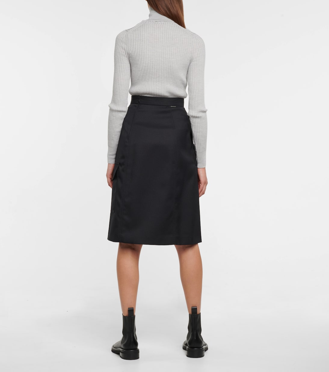 Falda midi de línea A de tiro alto | Moncler