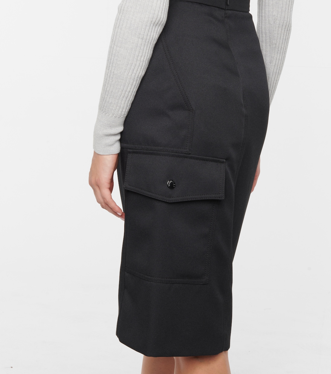 Falda midi de línea A de tiro alto | Moncler