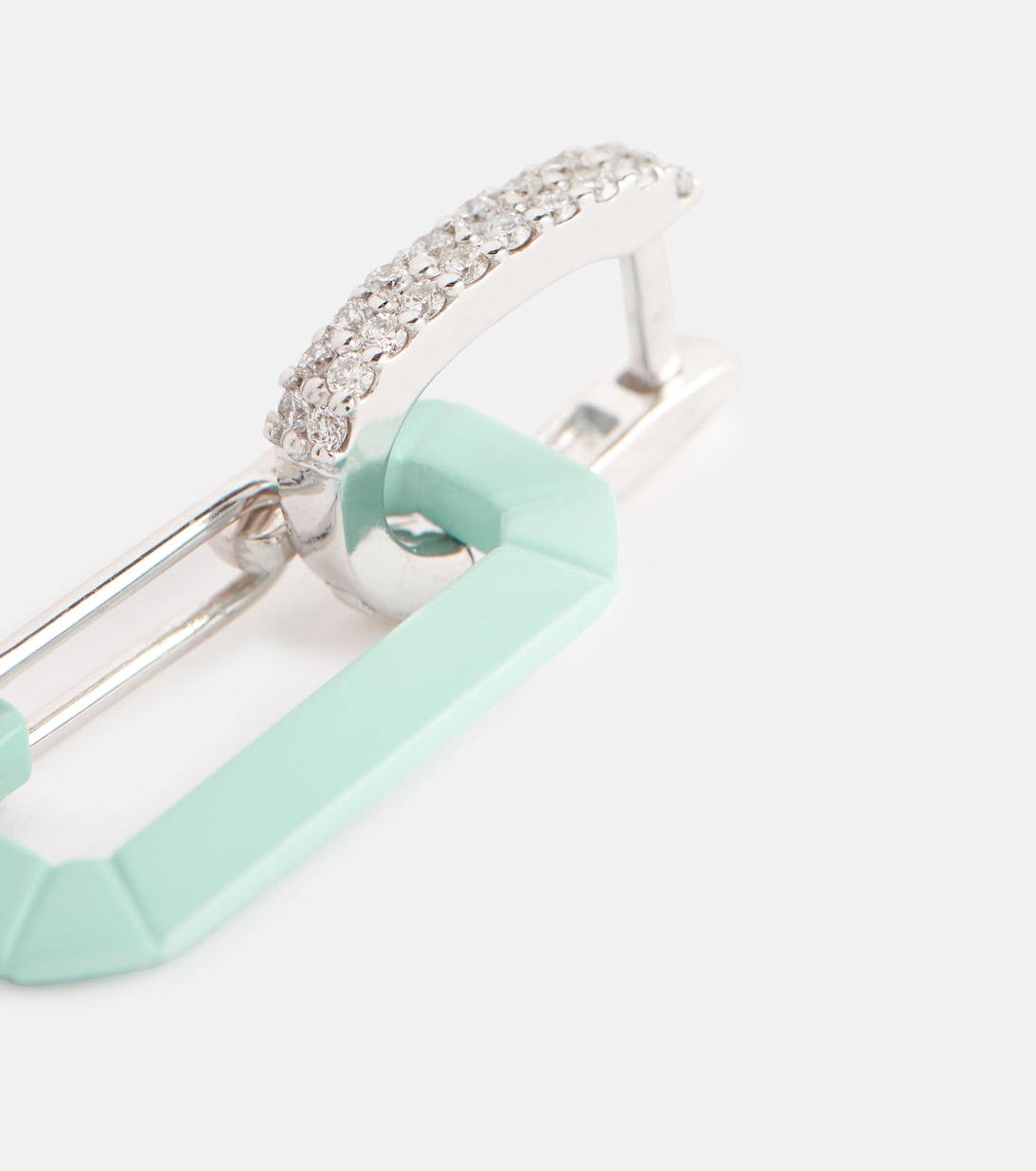 Boucle d'oreille unique Chiara Small en or blanc 18 ct | Eéra