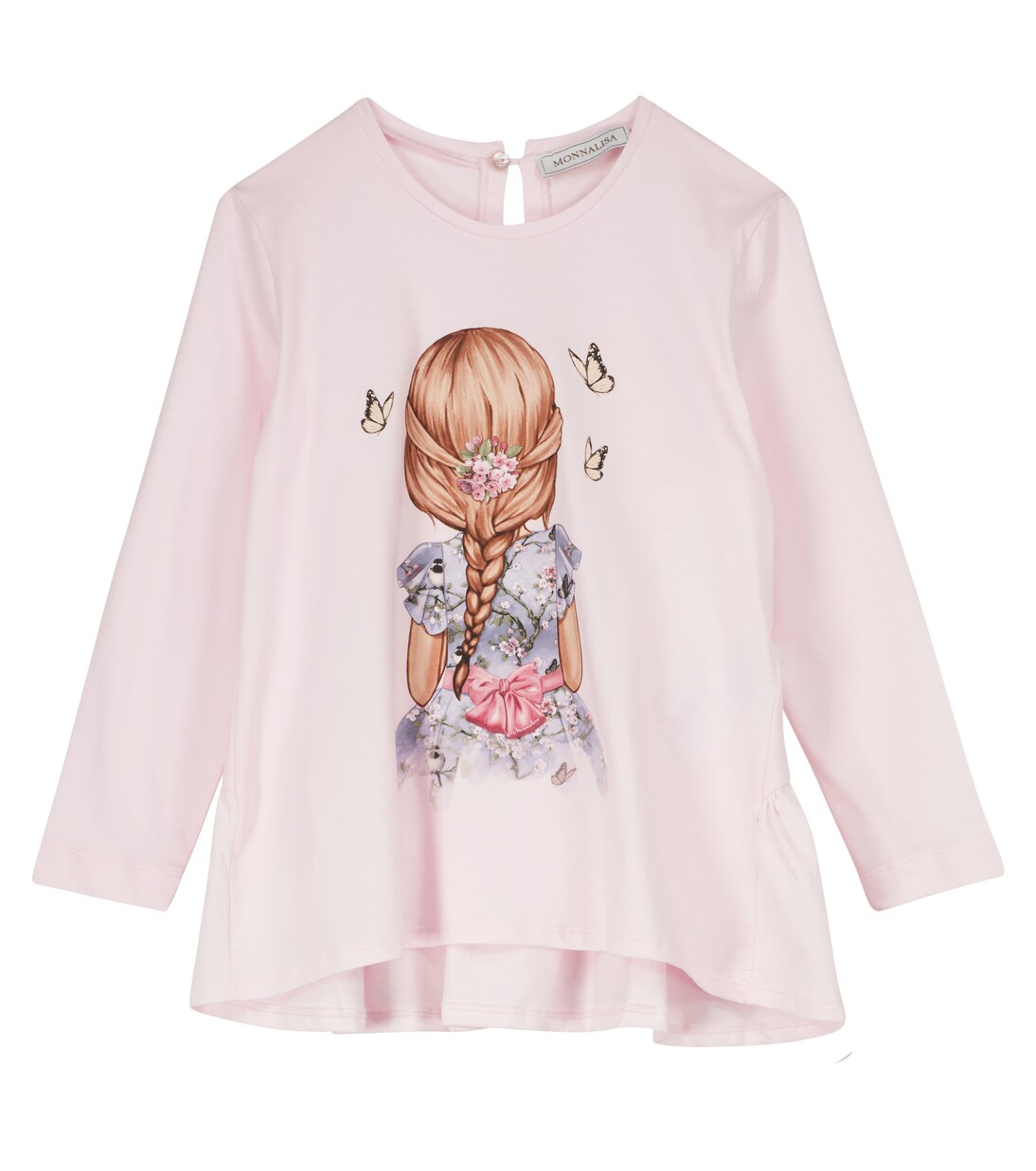 Printed cotton jersey top | Monnalisa