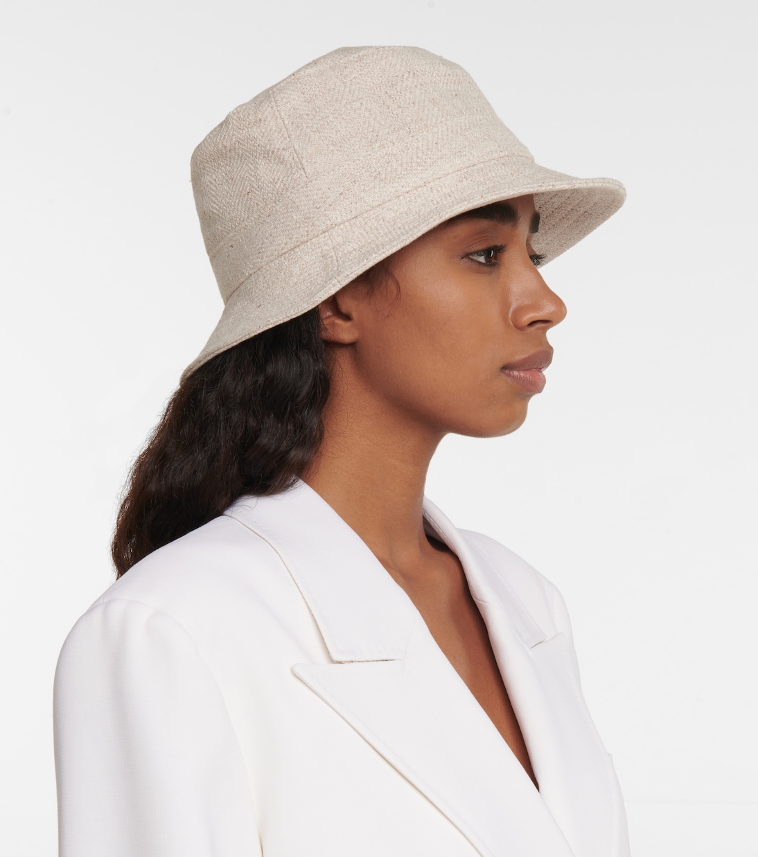 Linen bucket hat in white Gabriela Hearst Mytheresa