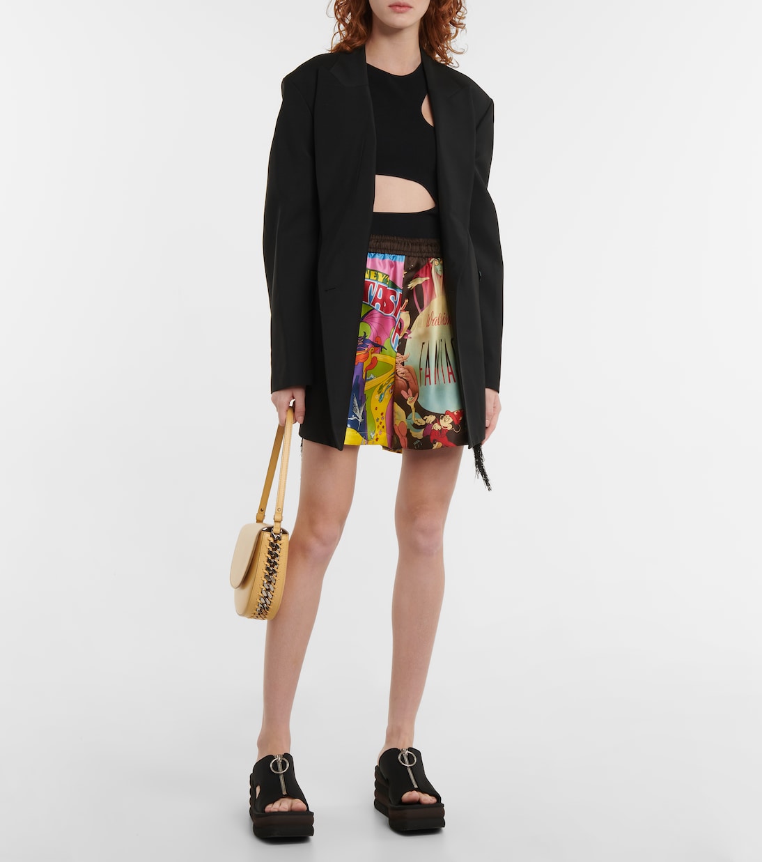 x Disney® printed silk twill shorts | Stella McCartney