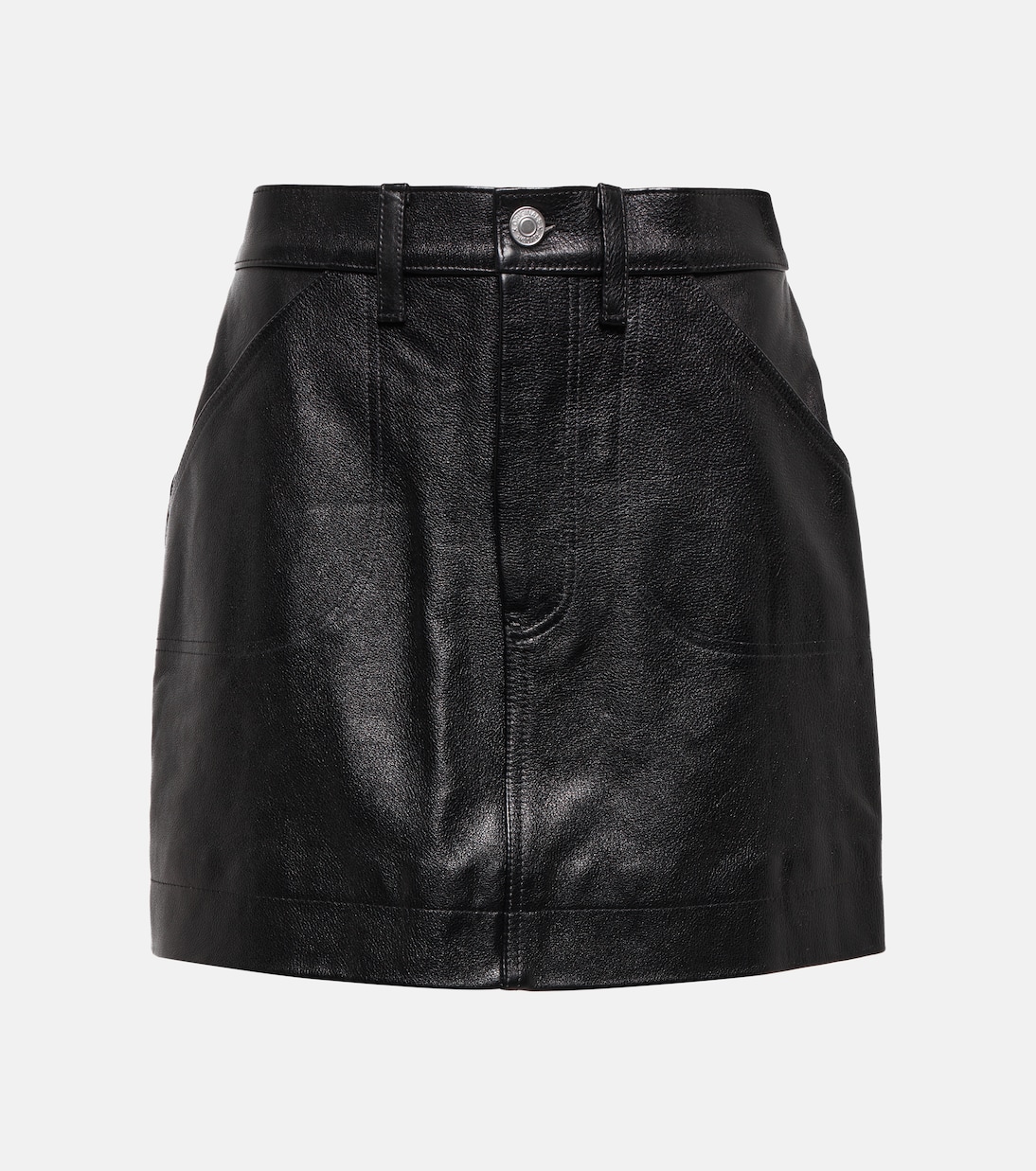 70s Pocket leather miniskirt | Re/Done