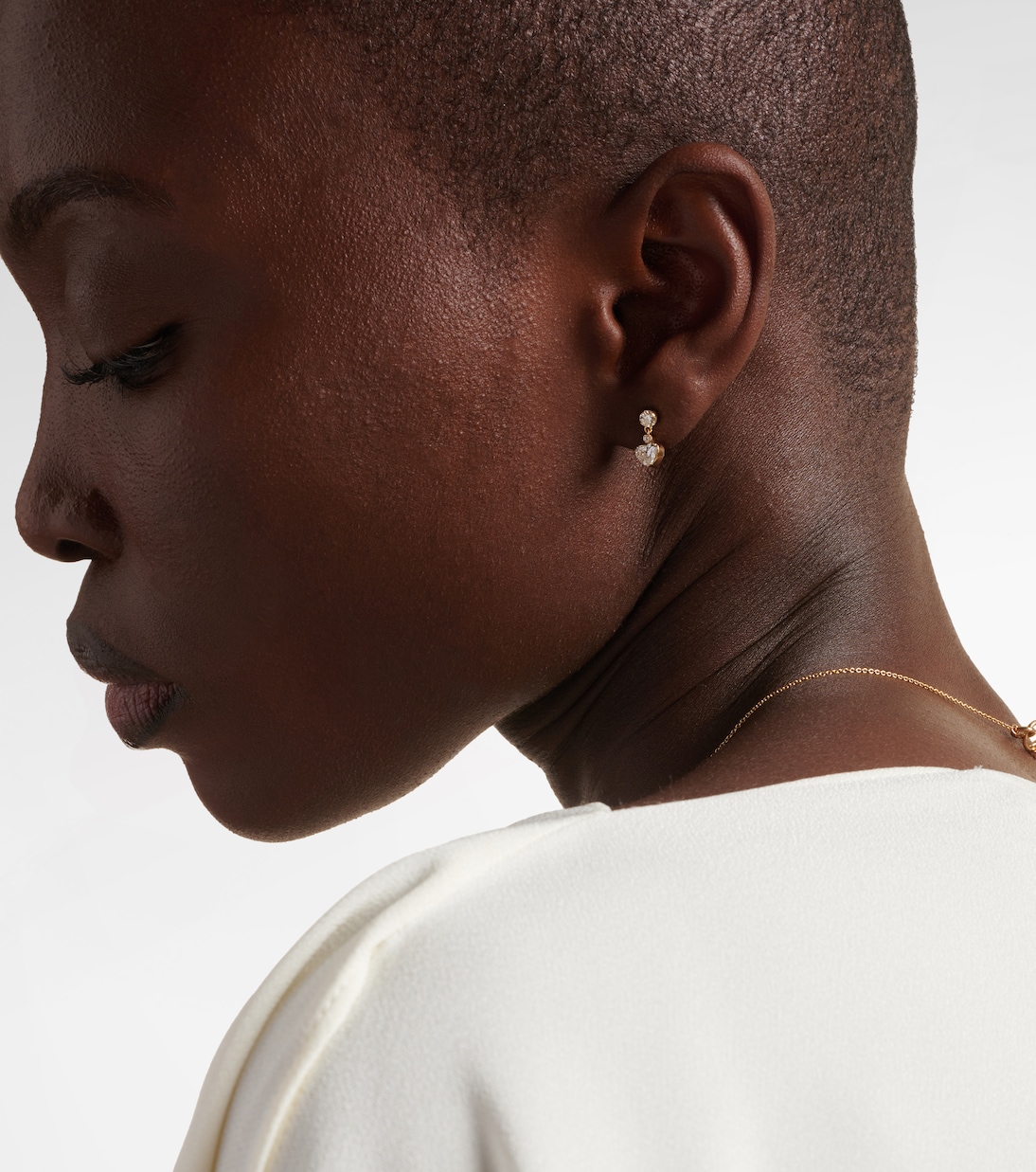 Boucle d’oreille unique Chambre Diamant en or jaune 18 ct et diamants | Sophie Bille Brahe