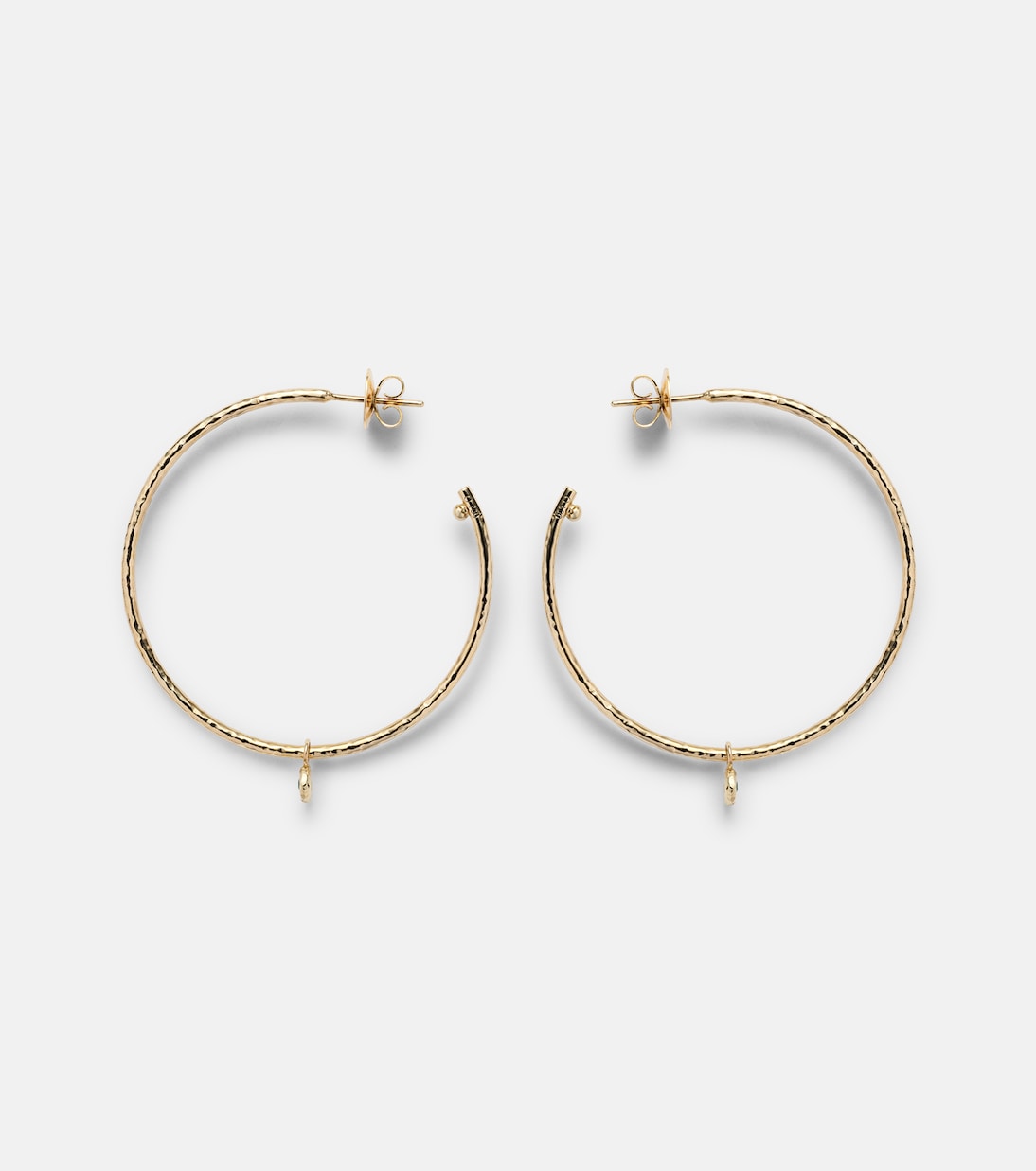 Orecchini a cerchio Nesting Gem Medium in oro 18kt con smeraldi | Octavia Elizabeth