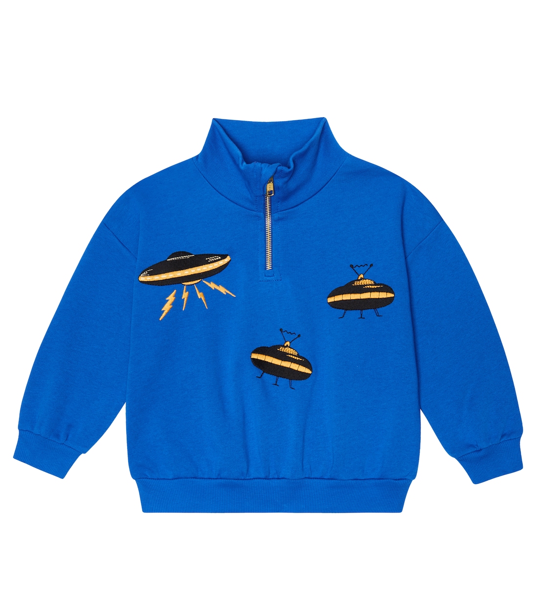 Jersey de algodón con media cremallera | Mini Rodini