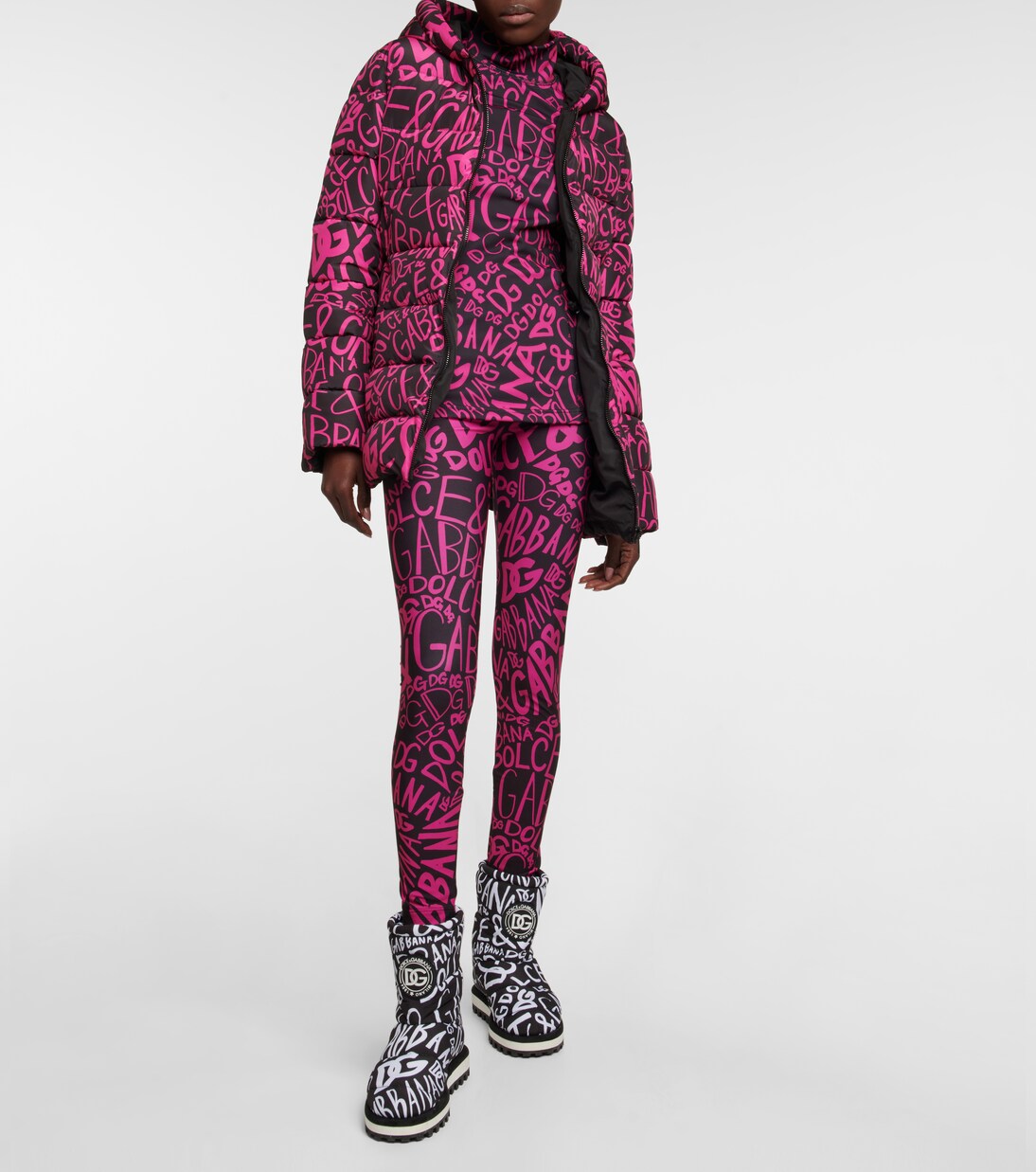 Logo-print turtleneck ski top | Dolce&Gabbana