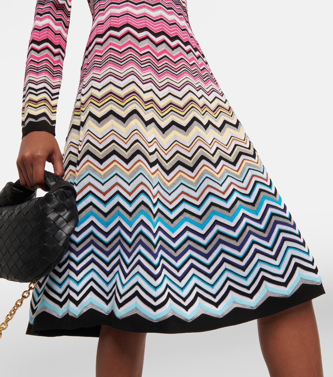 Zig-zag knit cotton-blend midi dress | Missoni