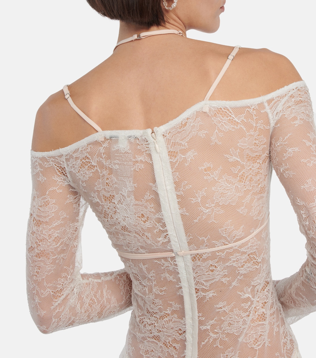 Bridal cutout lace gown | Nensi Dojaka