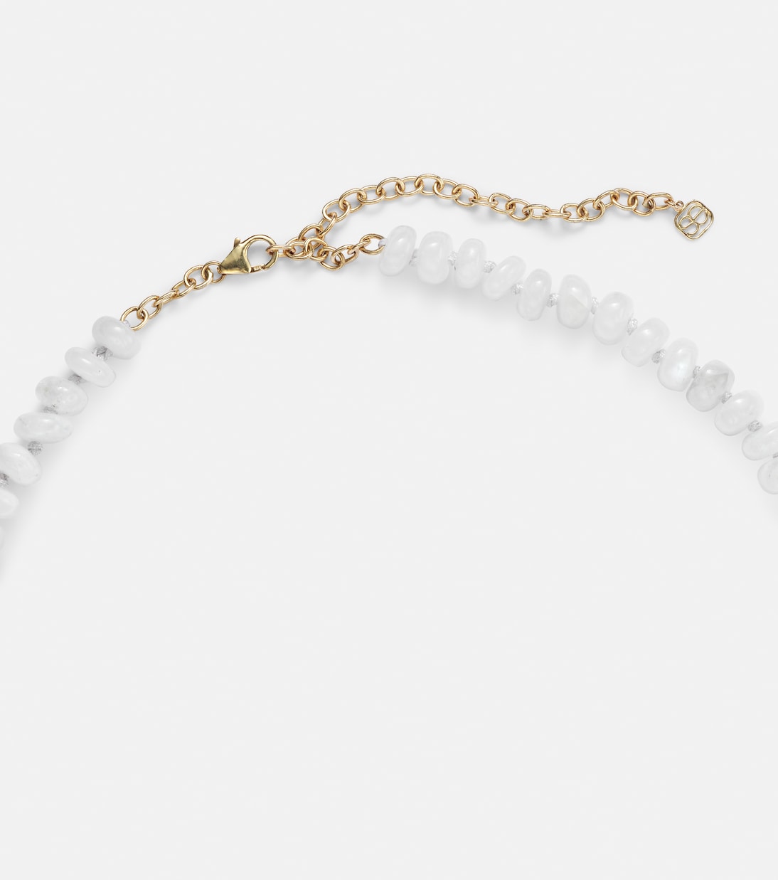 Collana in oro 14kt Sydney Evan con moonstone e diamanti, design multi-charm per giovani