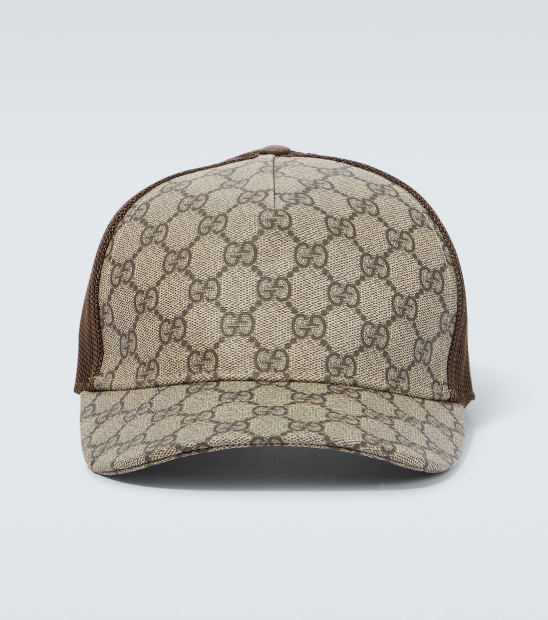 GG Supreme canvas and mesh baseball cap in brown Gucci Mytheresa