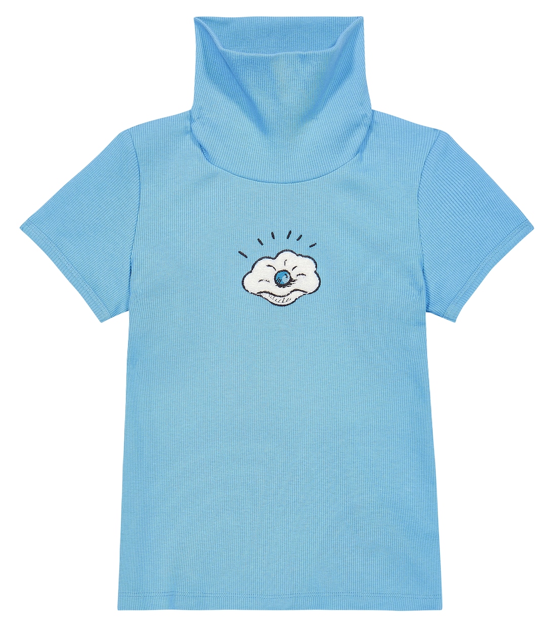 Seashell cotton turtleneck T-shirt | Mini Rodini