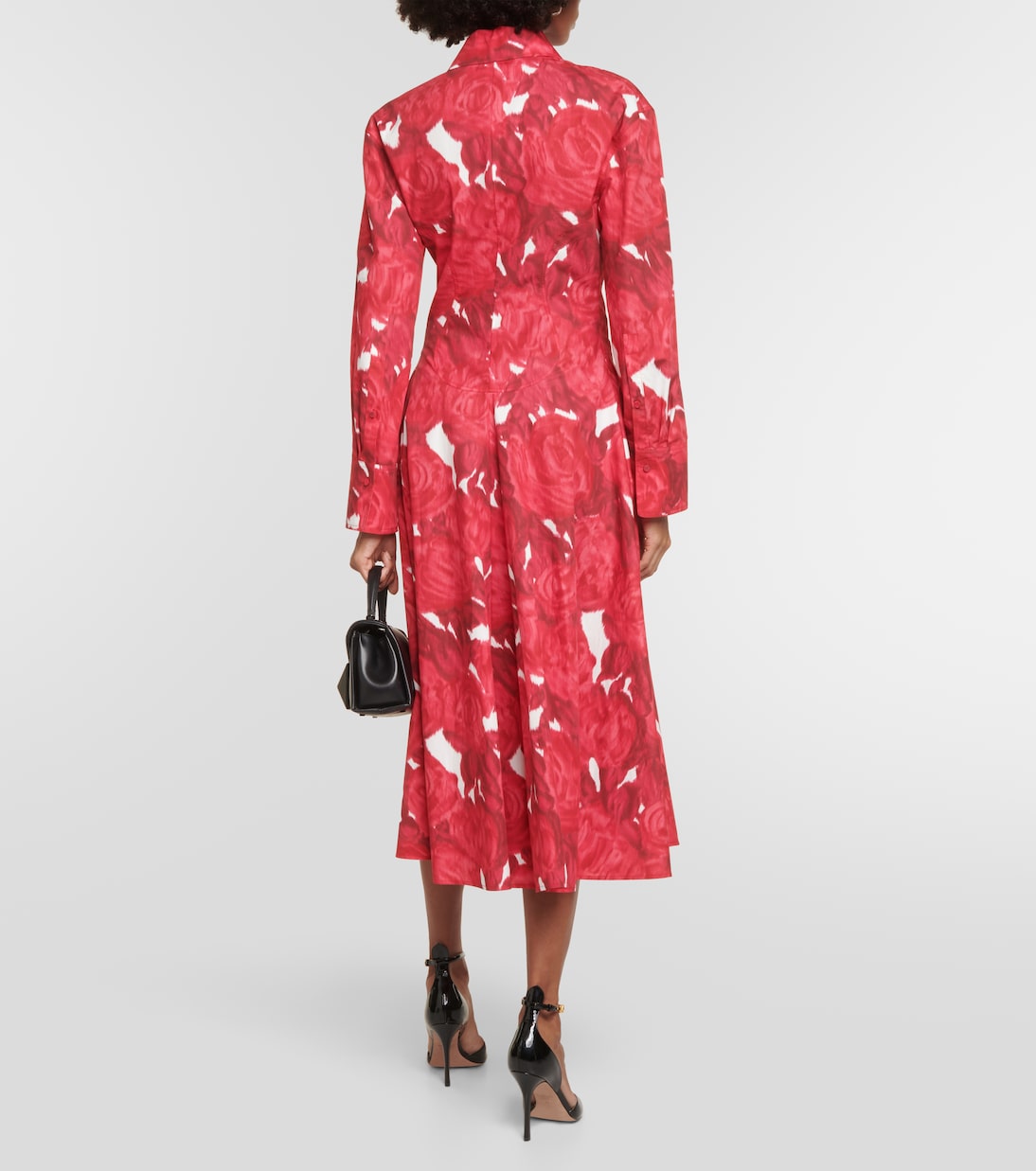 Robe chemise en coton à fleurs | Valentino