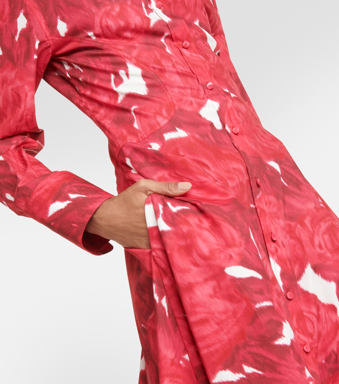 Robe chemise en coton à fleurs | Valentino