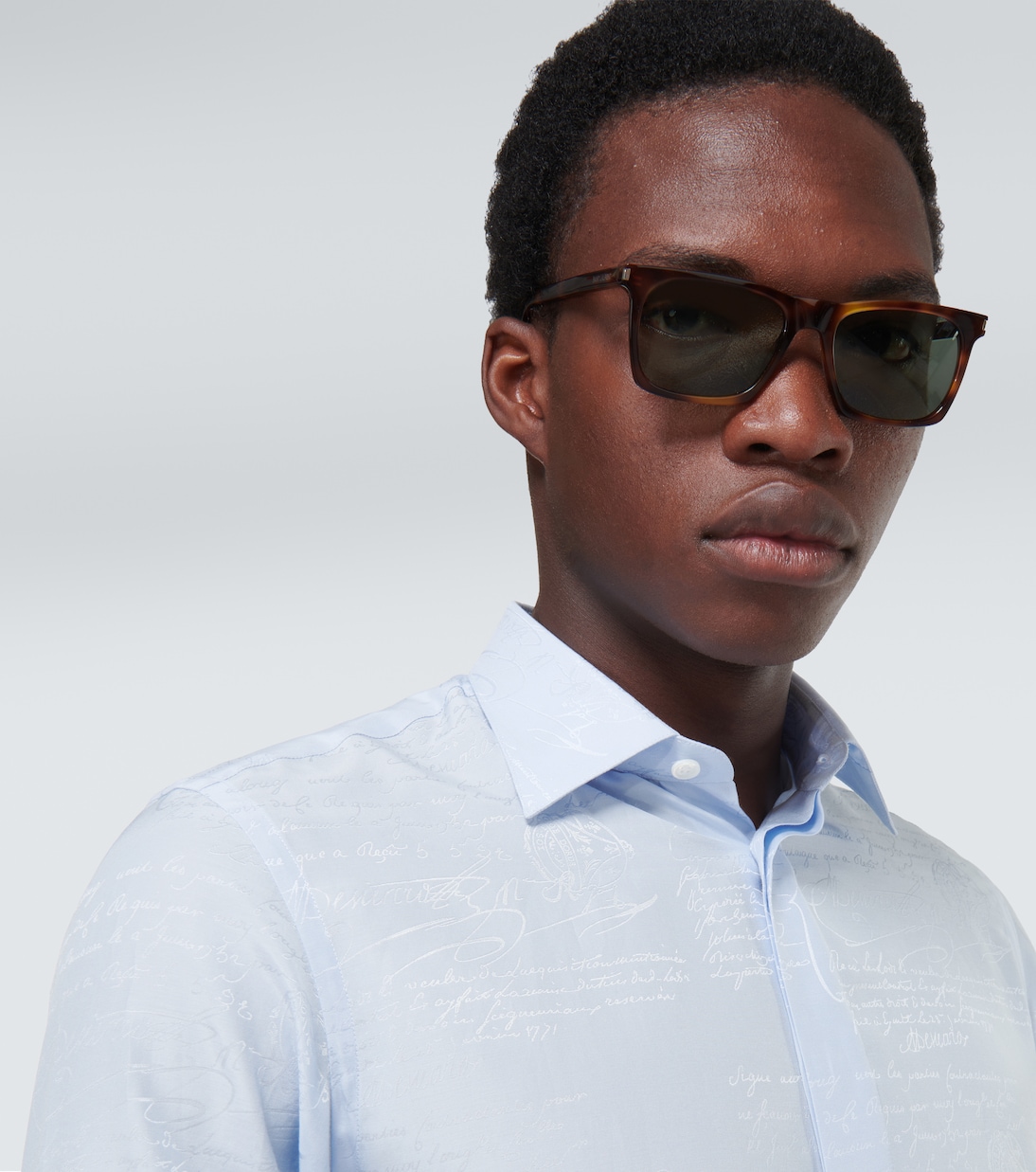 Camicia in cotone Scritto Andy in seta e cotone | Berluti