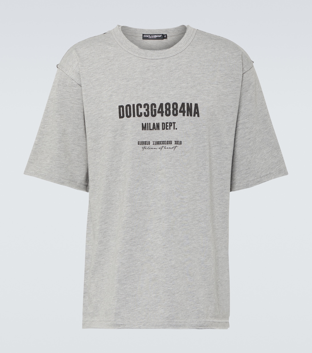 Camiseta de algodón estampada con logo | Dolce&Gabbana