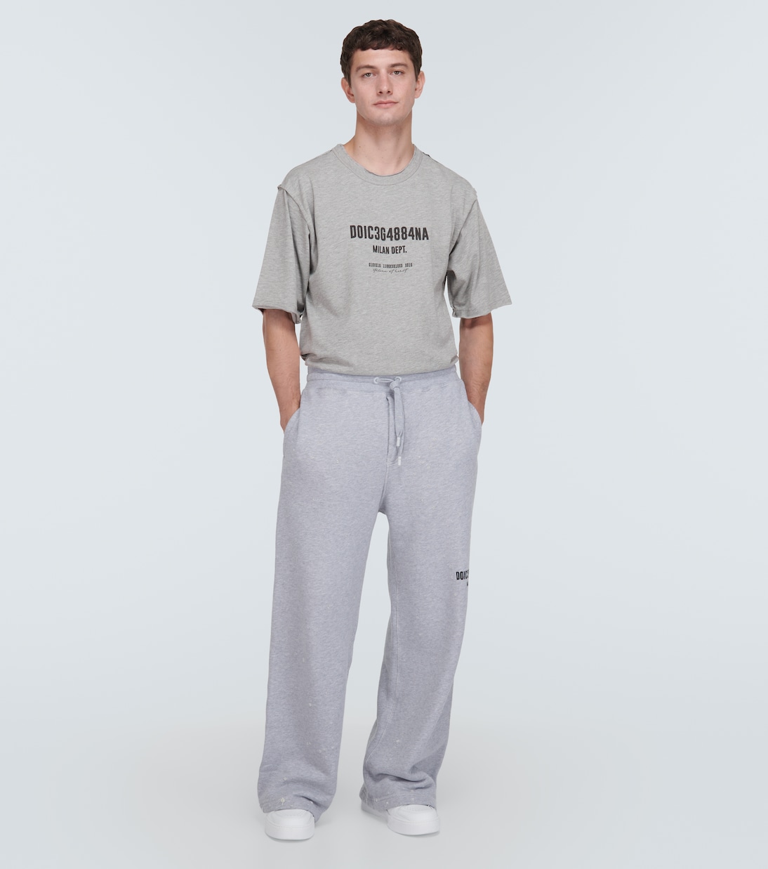Camiseta de algodón estampada con logo | Dolce&Gabbana