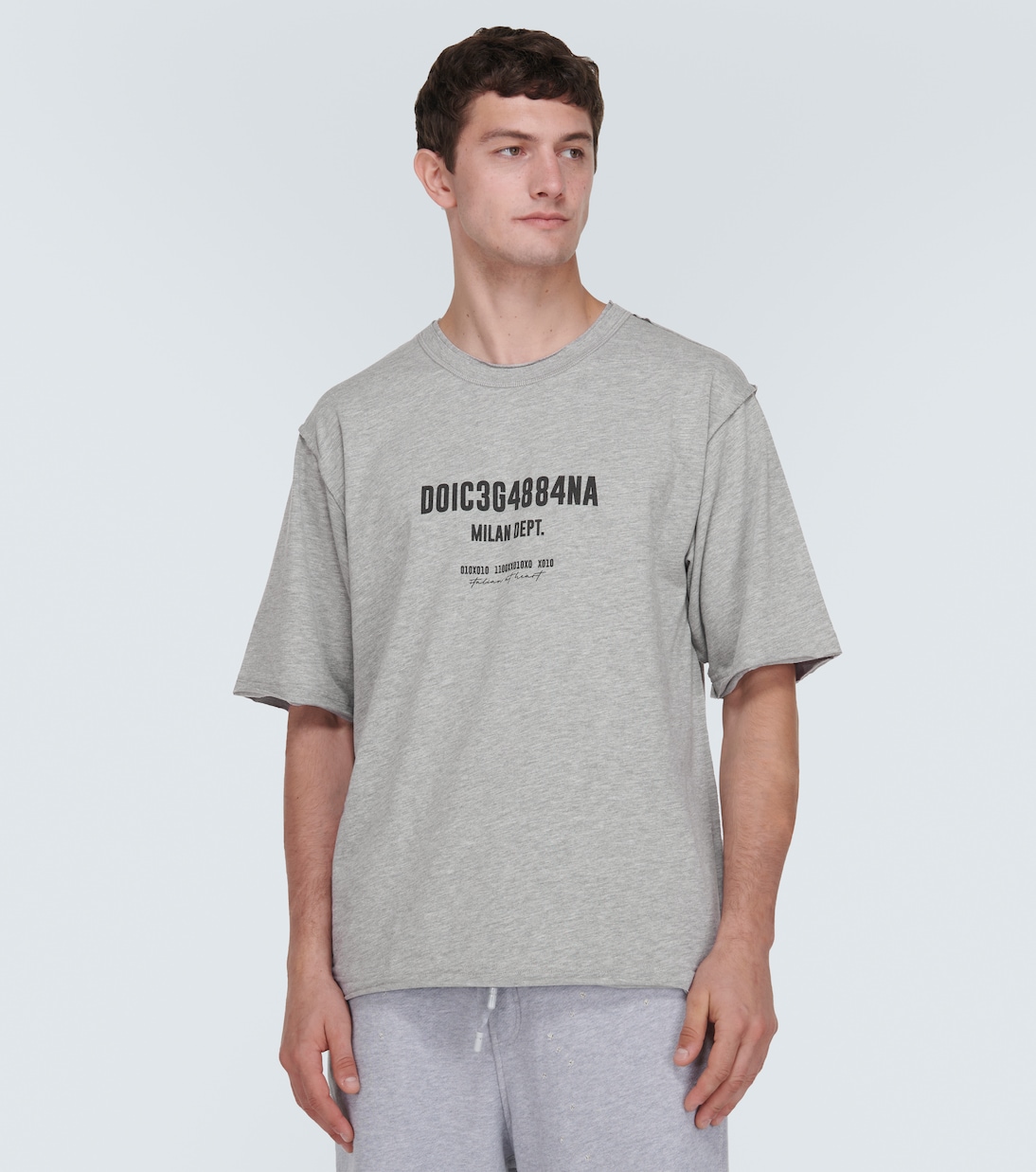 Camiseta de algodón estampada con logo | Dolce&Gabbana