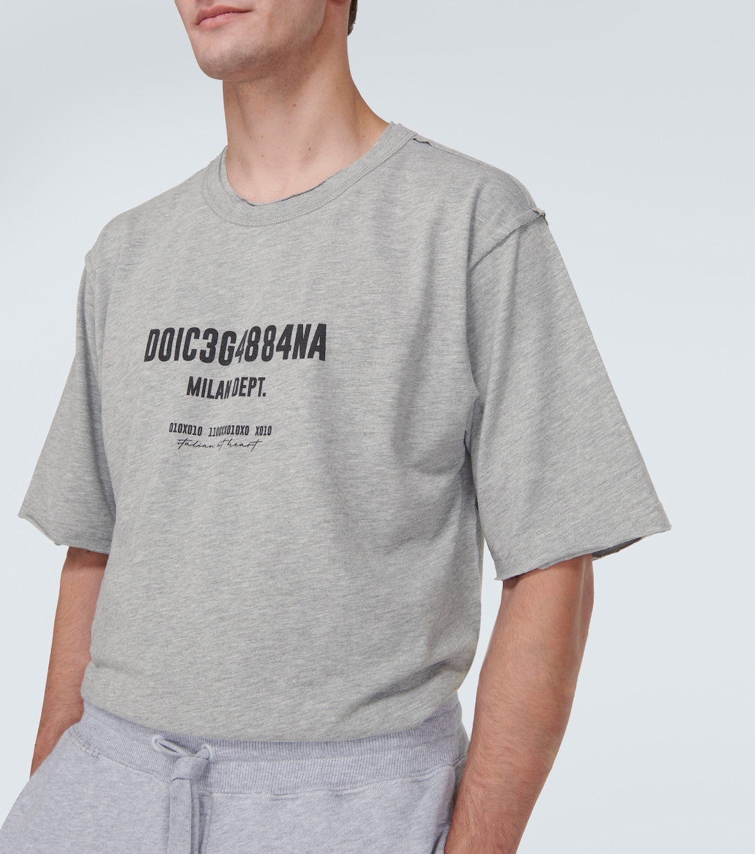 Camiseta de algodón estampada con logo | Dolce&Gabbana