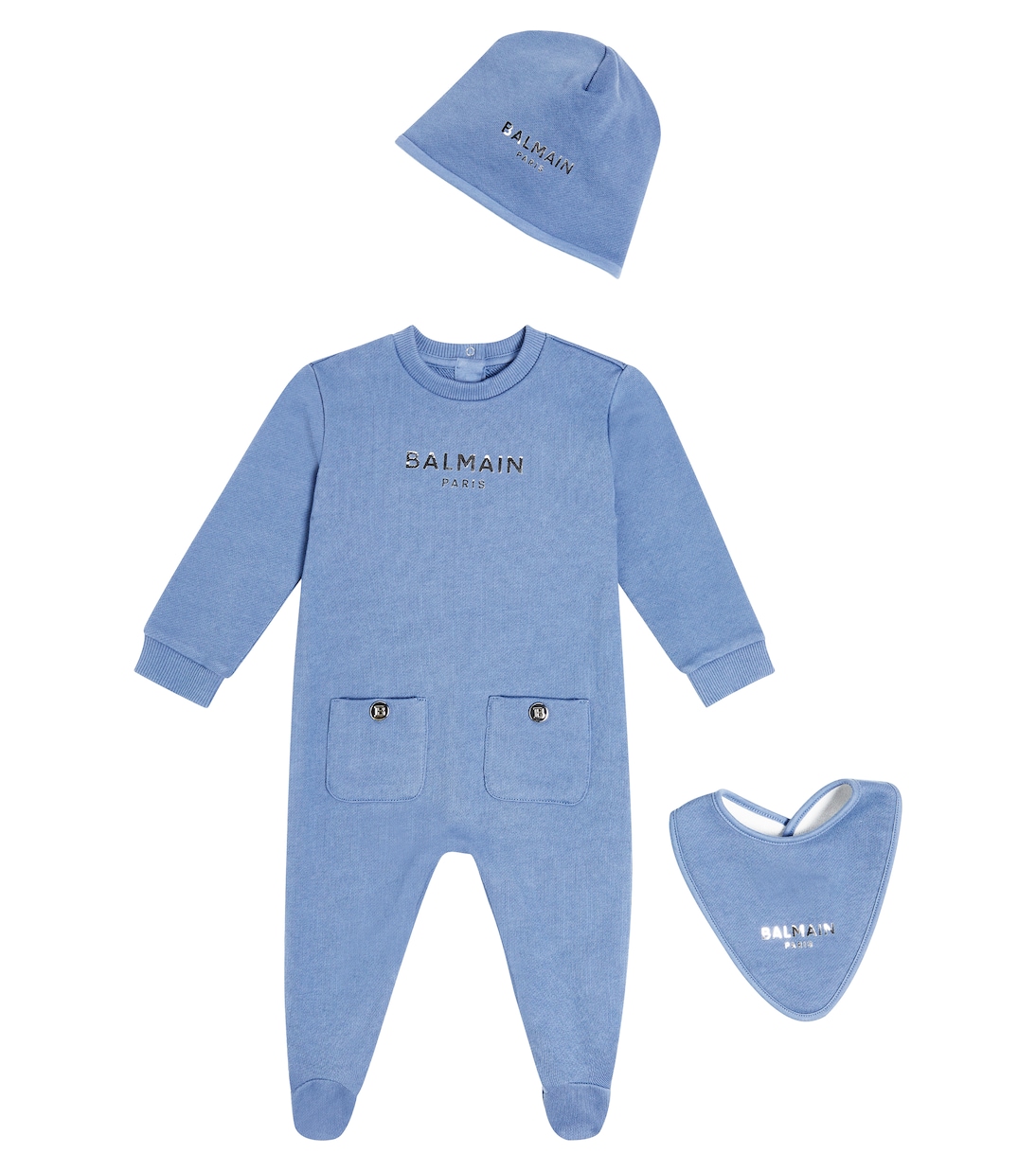 Bebé - set de body, gorro y babero de algodón | Balmain Kids
