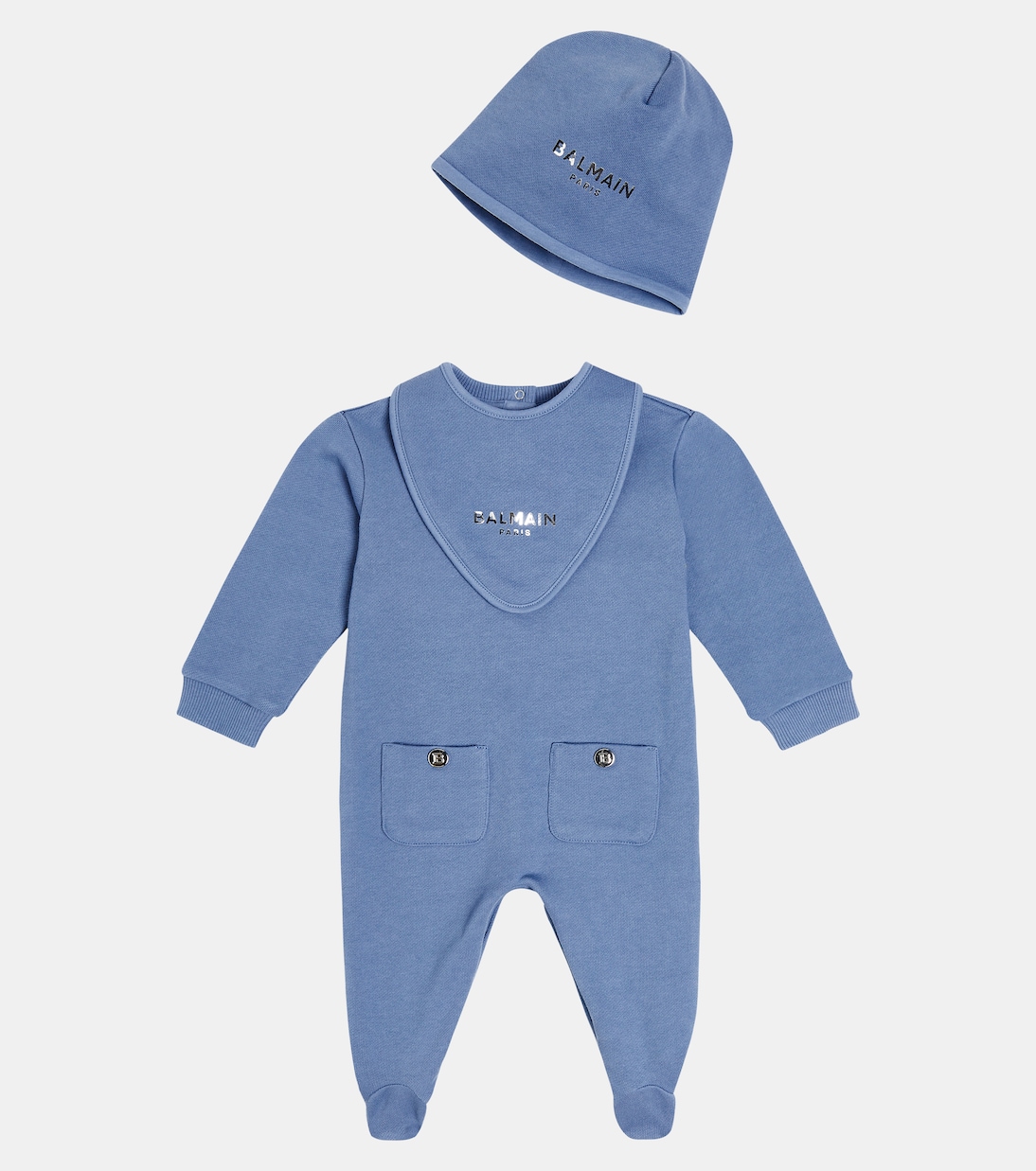 Bebé - set de body, gorro y babero de algodón | Balmain Kids