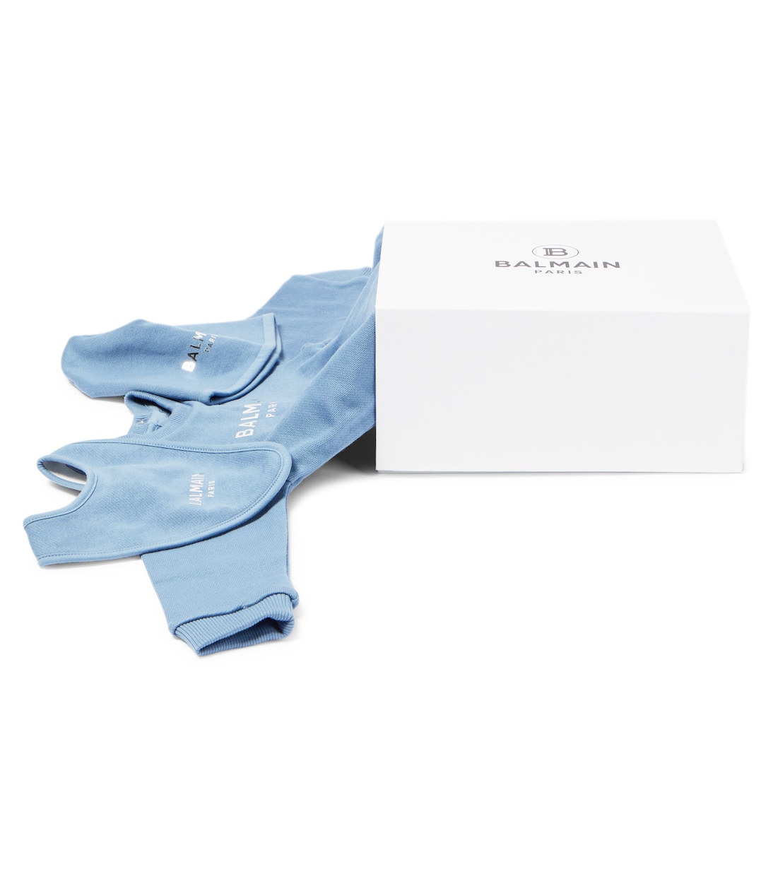 Bebé - set de body, gorro y babero de algodón | Balmain Kids
