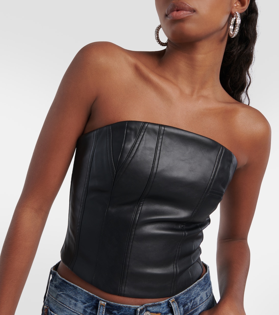 Bustier in similpelle | Amiri