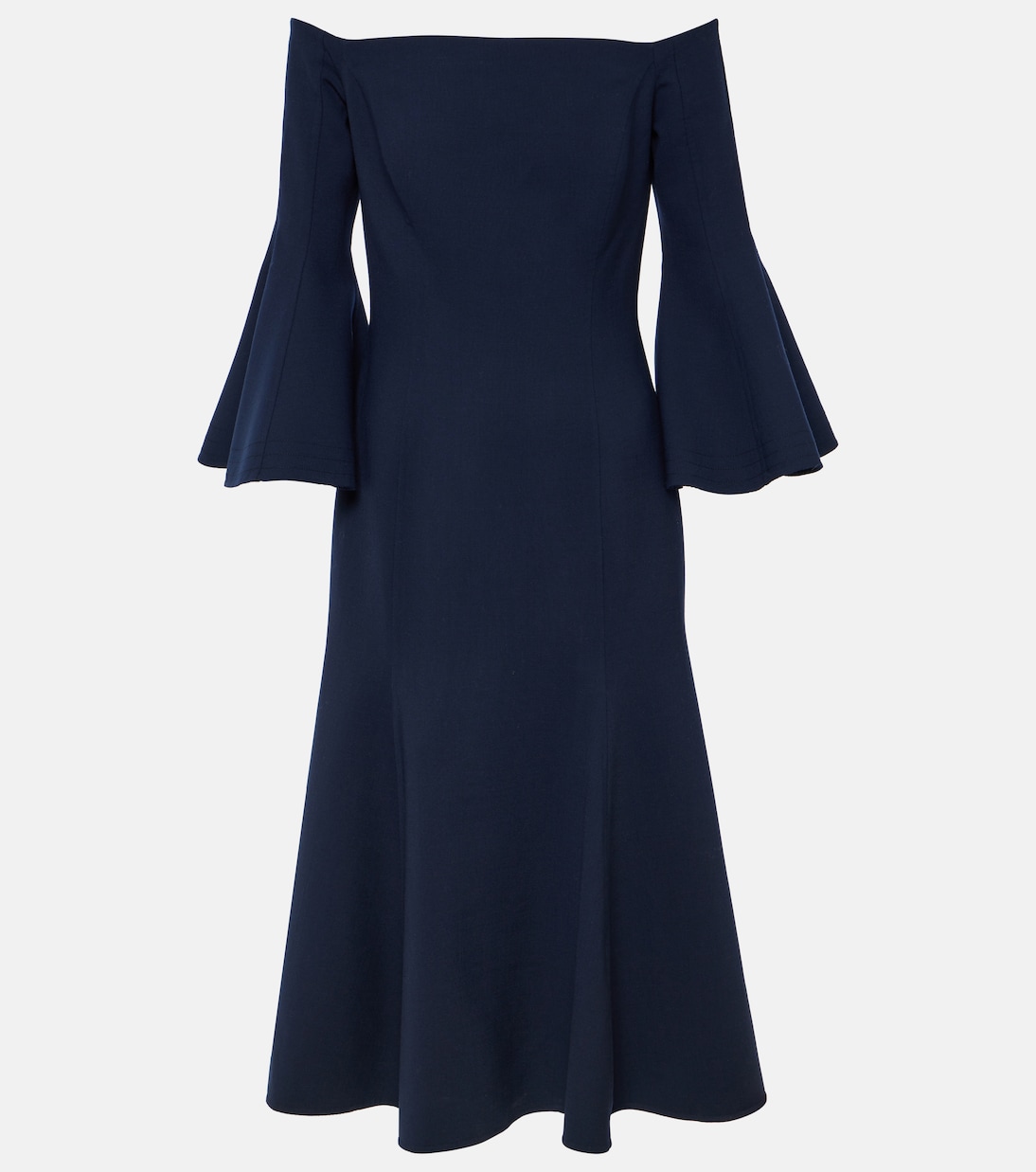Vestido midi de mezcla de lana | Oscar de la Renta