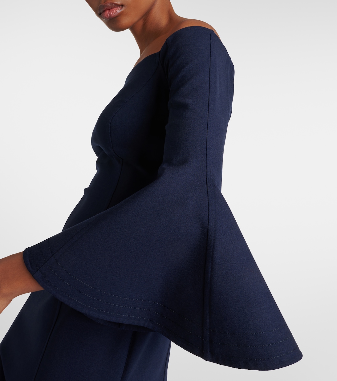 Vestido midi de mezcla de lana | Oscar de la Renta