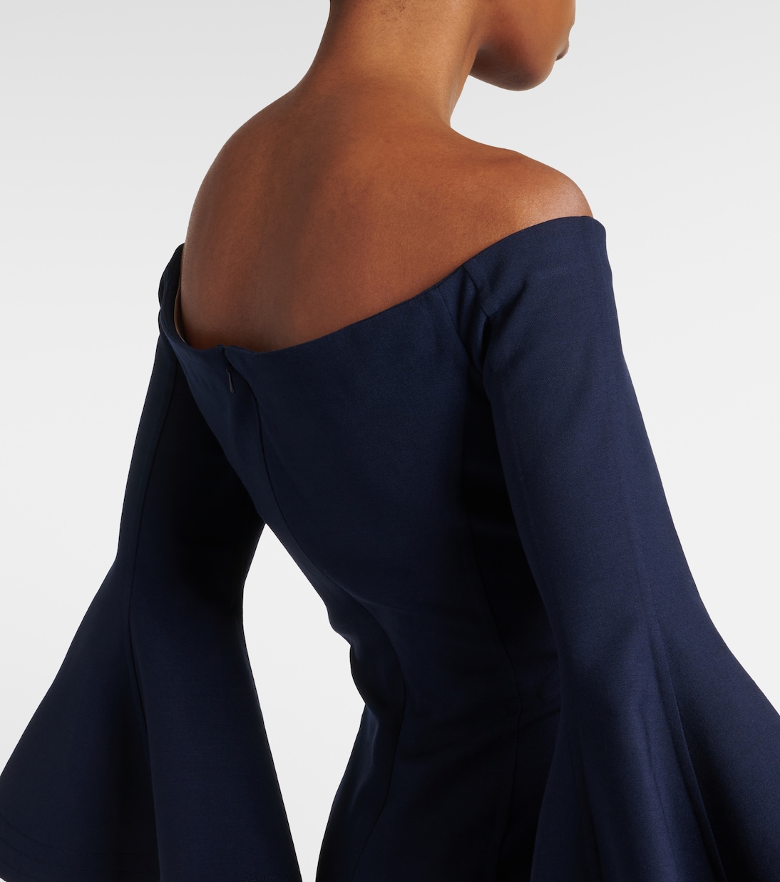 Vestido midi de mezcla de lana | Oscar de la Renta