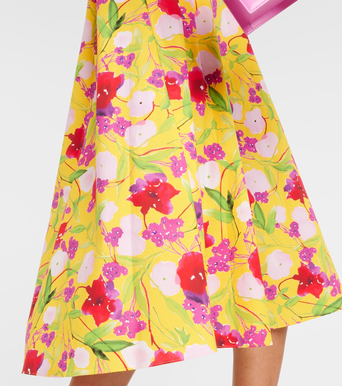 Vestido midi de algodón floral | Carolina Herrera