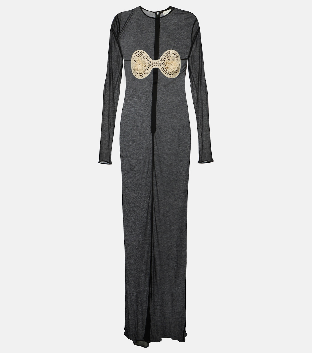Abito lungo in jersey con crochet | Magda Butrym